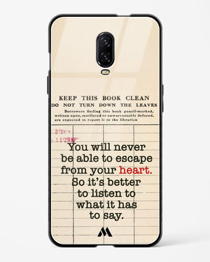 Listen to your Heart Glass Case Phone Cover (OnePlus)