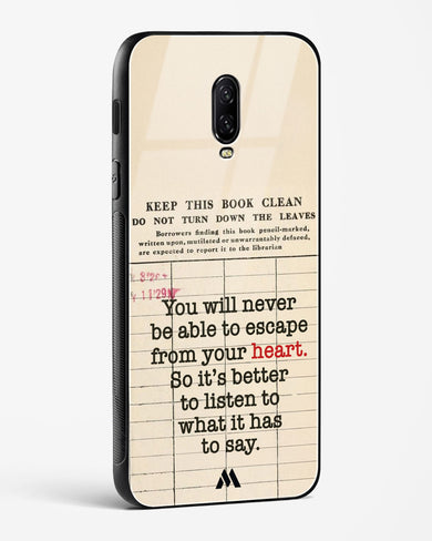 Listen to your Heart Glass Case Phone Cover (OnePlus)