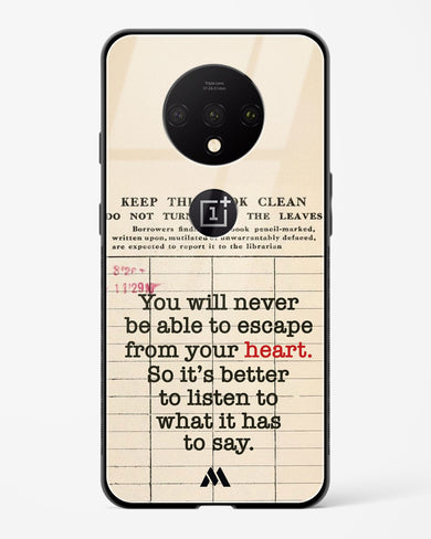 Listen to your Heart Glass Case Phone Cover (OnePlus)