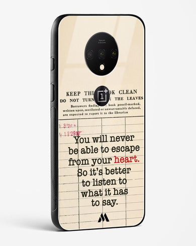 Listen to your Heart Glass Case Phone Cover (OnePlus)