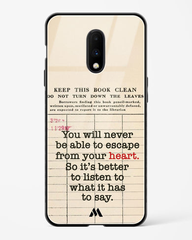 Listen to your Heart Glass Case Phone Cover (OnePlus)