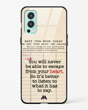 Listen to your Heart Glass Case Phone Cover (OnePlus)
