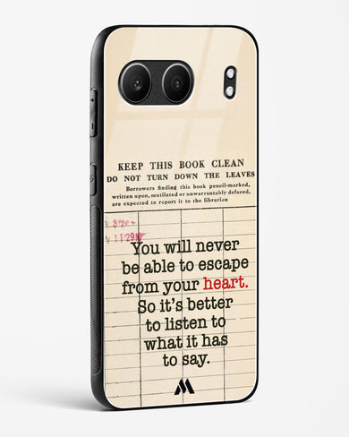 Listen to your Heart Glass Case Phone Cover (OnePlus)