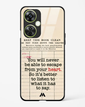 Listen to your Heart Glass Case Phone Cover (OnePlus)