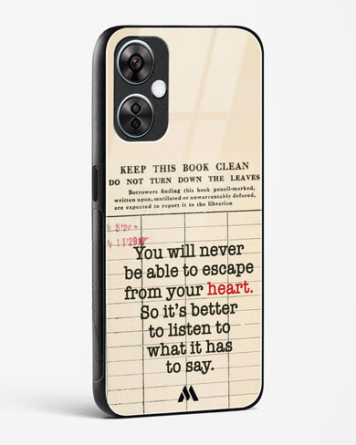 Listen to your Heart Glass Case Phone Cover (OnePlus)