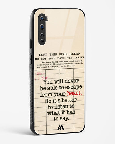 Listen to your Heart Glass Case Phone Cover (OnePlus)