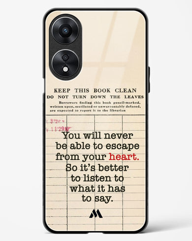 Listen to your Heart Glass Case Phone Cover (Oppo)