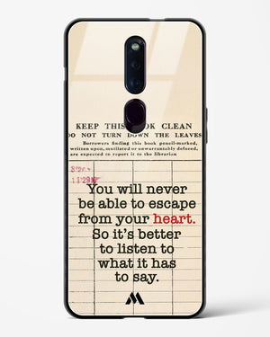 Listen to your Heart Glass Case Phone Cover (Oppo)