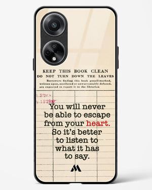 Listen to your Heart Glass Case Phone Cover (Oppo)