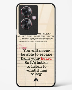 Listen to your Heart Glass Case Phone Cover (Oppo)