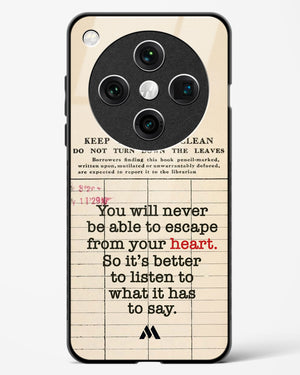 Listen to your Heart Glass Case Phone Cover (Oppo)