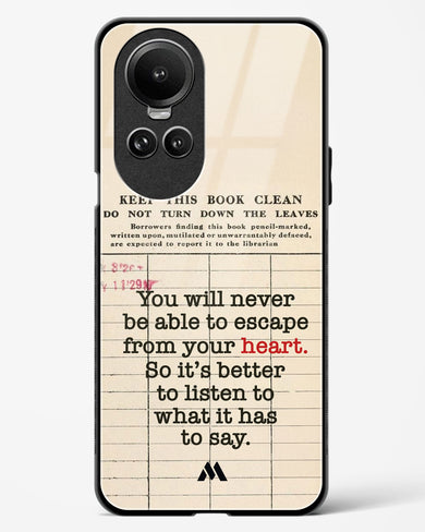 Listen to your Heart Glass Case Phone Cover (Oppo)