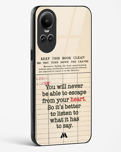 Listen to your Heart Glass Case Phone Cover (Oppo)