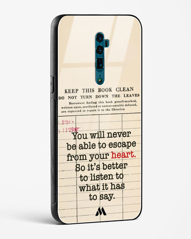 Listen to your Heart Glass Case Phone Cover (Oppo)