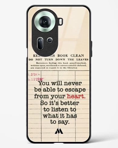 Listen to your Heart Glass Case Phone Cover (Oppo)