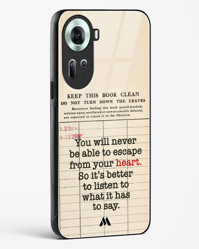 Listen to your Heart Glass Case Phone Cover (Oppo)