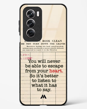 Listen to your Heart Glass Case Phone Cover (Oppo)