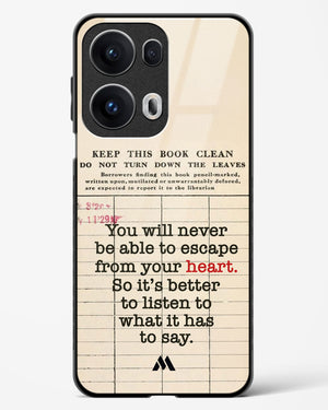 Listen to your Heart Glass Case Phone Cover (Oppo)