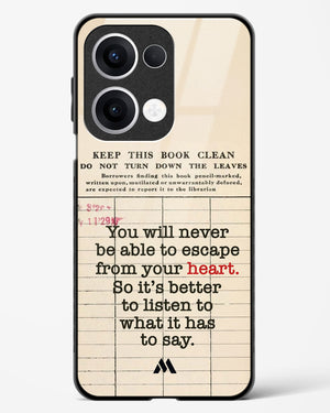 Listen to your Heart Glass Case Phone Cover (Oppo)