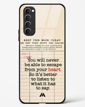 Listen to your Heart Glass Case Phone Cover (Oppo)