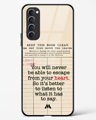 Listen to your Heart Glass Case Phone Cover (Oppo)