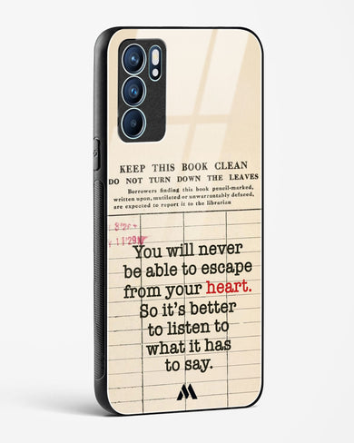Listen to your Heart Glass Case Phone Cover (Oppo)