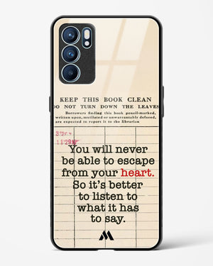 Listen to your Heart Glass Case Phone Cover (Oppo)