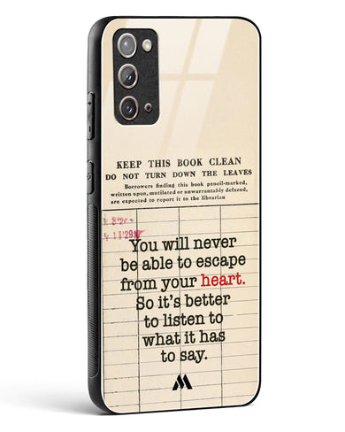 Listen to your Heart Glass Case Phone Cover (Samsung)