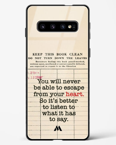 Listen to your Heart Glass Case Phone Cover (Samsung)
