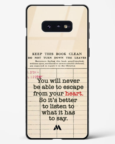 Listen to your Heart Glass Case Phone Cover (Samsung)