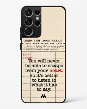 Listen to your Heart Glass Case Phone Cover (Samsung)