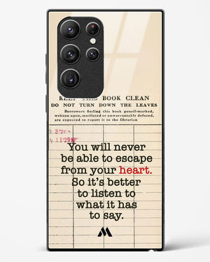 Listen to your Heart Glass Case Phone Cover (Samsung)
