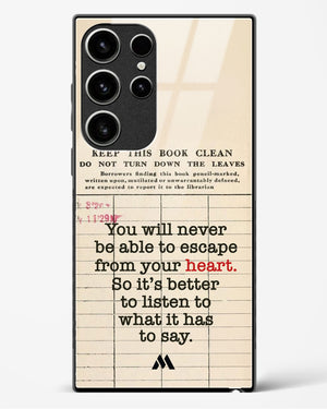 Listen to your Heart Glass Case Phone Cover (Samsung)