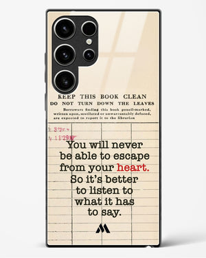 Listen to your Heart Glass Case Phone Cover (Samsung)