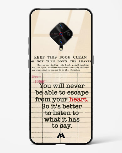 Listen to your Heart Glass Case Phone Cover (Vivo)