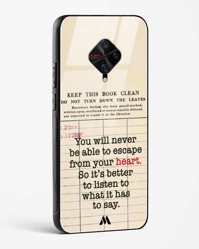 Listen to your Heart Glass Case Phone Cover (Vivo)