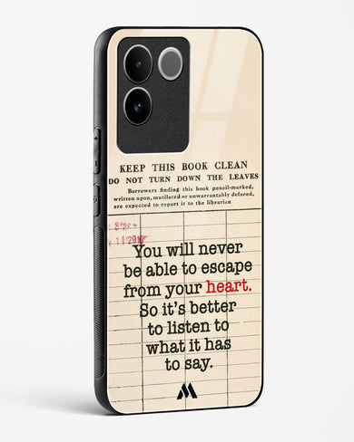 Listen to your Heart Glass Case Phone Cover (Vivo)