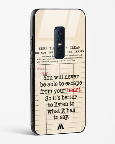Listen to your Heart Glass Case Phone Cover (Vivo)