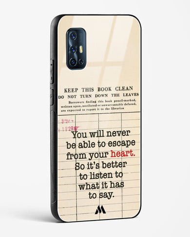 Listen to your Heart Glass Case Phone Cover (Vivo)