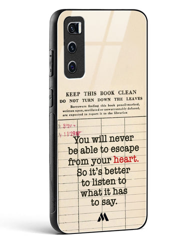 Listen to your Heart Glass Case Phone Cover (Vivo)