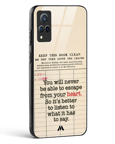 Listen to your Heart Glass Case Phone Cover (Vivo)