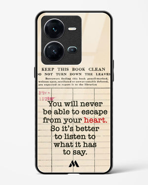 Listen to your Heart Glass Case Phone Cover (Vivo)