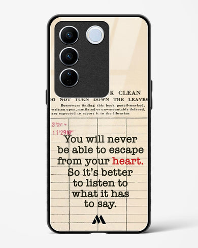 Listen to your Heart Glass Case Phone Cover (Vivo)