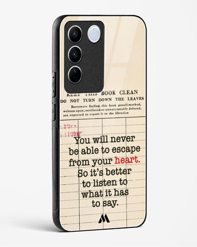 Listen to your Heart Glass Case Phone Cover (Vivo)