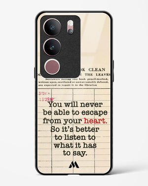 Listen to your Heart Glass Case Phone Cover (Vivo)