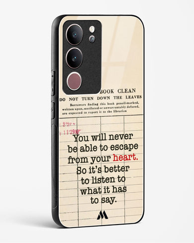 Listen to your Heart Glass Case Phone Cover (Vivo)