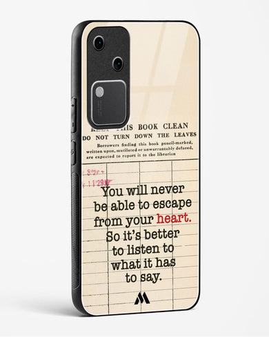 Listen to your Heart Glass Case Phone Cover (Vivo)