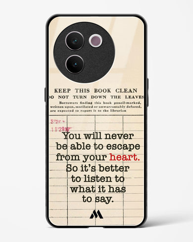 Listen to your Heart Glass Case Phone Cover (Vivo)