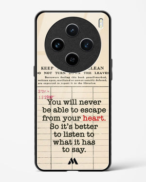 Listen to your Heart Glass Case Phone Cover (Vivo)