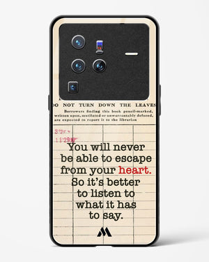 Listen to your Heart Glass Case Phone Cover (Vivo)